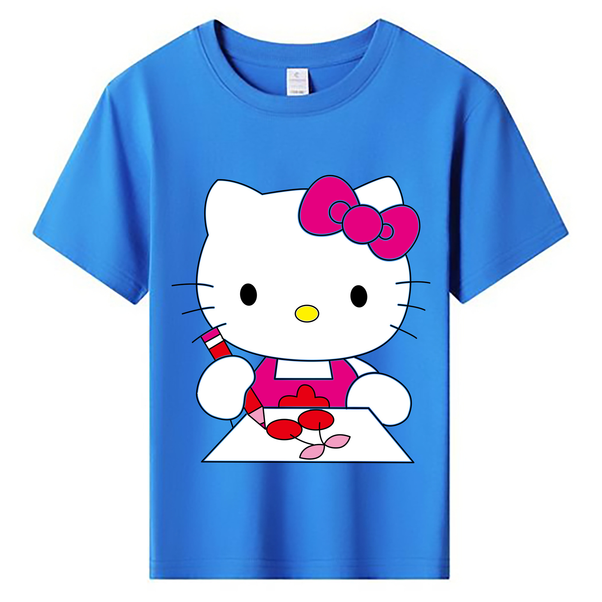 （画像用） Hello Kitty ハローキティ 綿100％キッズTシャツ（フロントプリント）